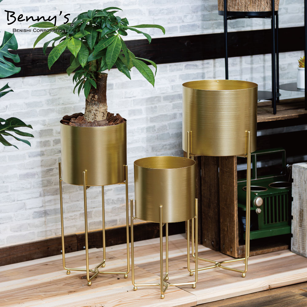 TP-184G　メタルプランタースタンド（ゴールド）