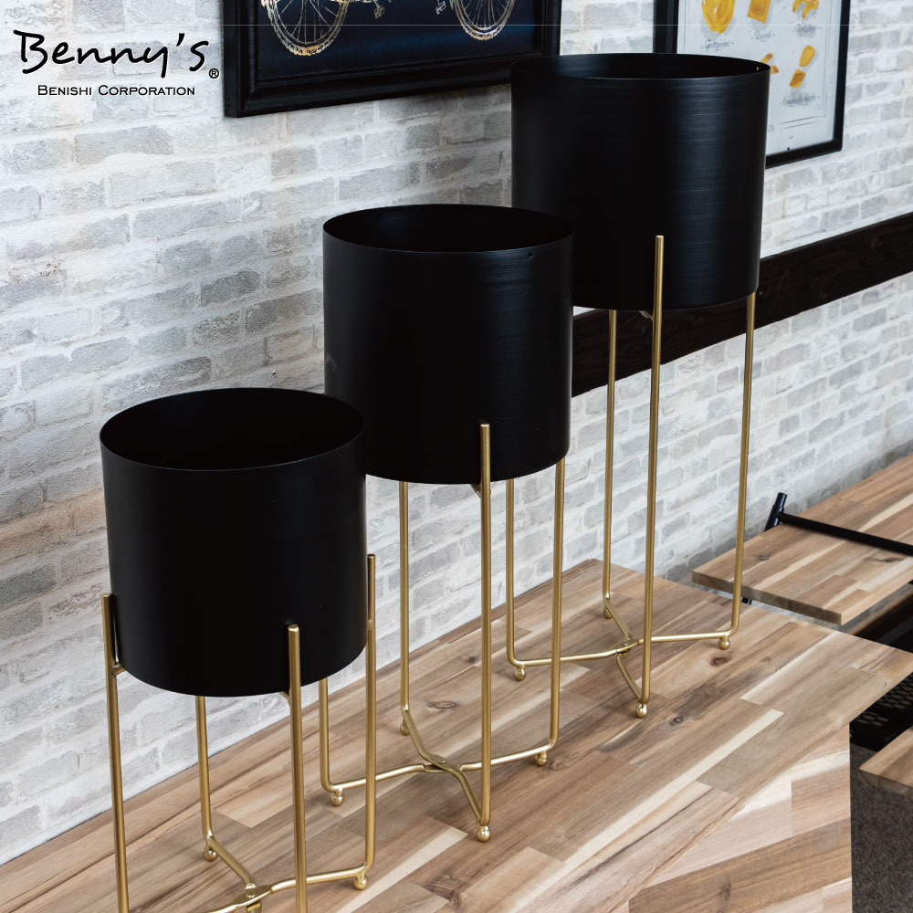 TP-184　メタルプランタースタンド（ブラック）